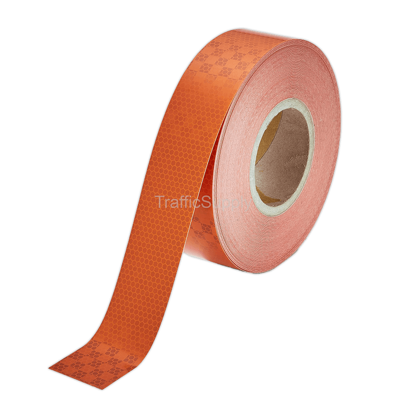 Ruban réfléchissant orange - rouleau de 45 mètres (50mm)