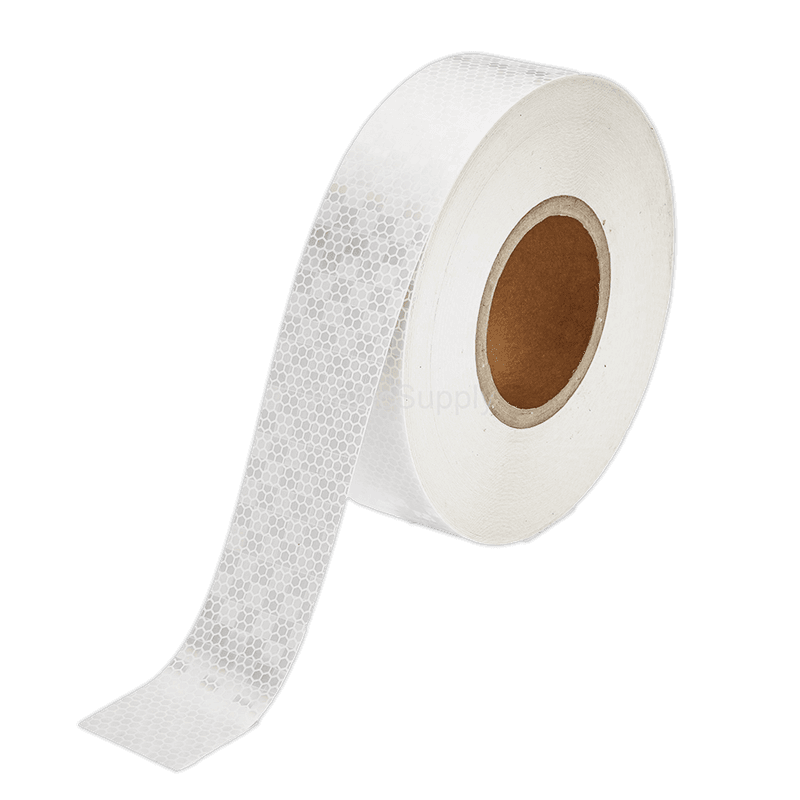 Reflecterende tape wit - rol 45 meter (50mm)