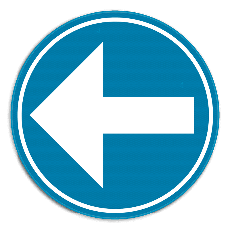 Verkeersbord SB250 D1b - Verplicht links