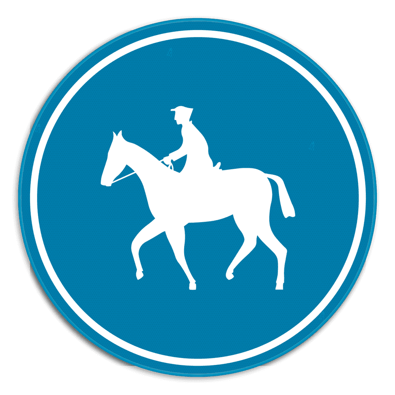 Verkeersbord SB250 D13 - Verplichte weg voor ruiters