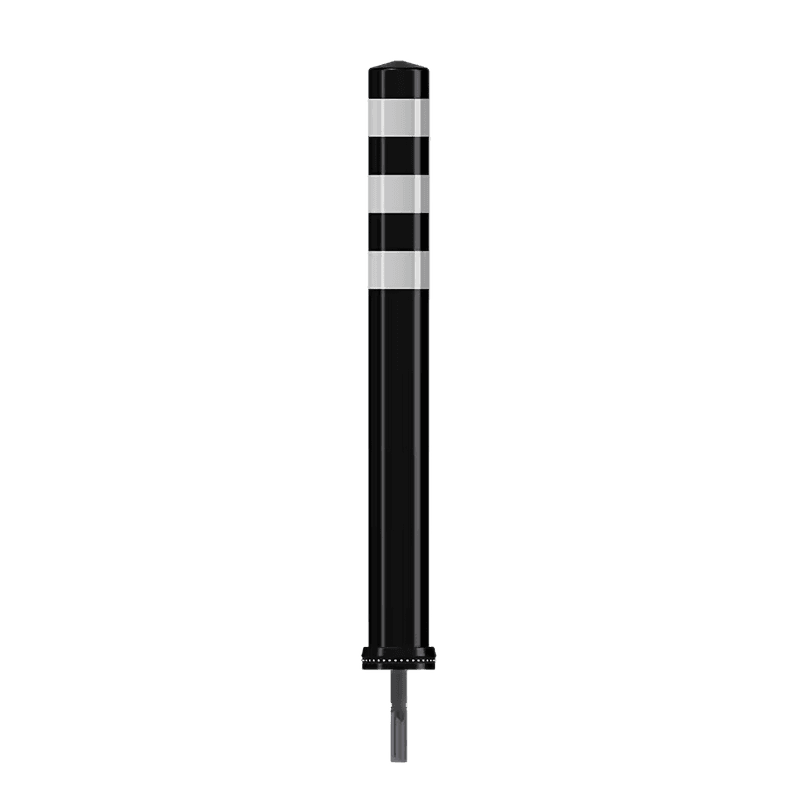 Pole Cone Traffic afzetpaal - vast (NSE) - zwart/wit