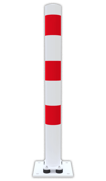 Rampaal Kantelbaar - Ø89mm - Wit/rood
