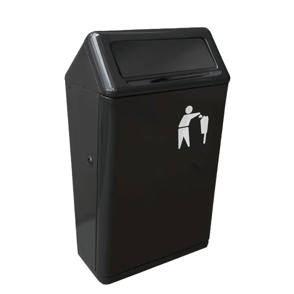 Bammens Capitole Prestige buitenafvalbak  - 50 liter - Muur/paal bevestiging