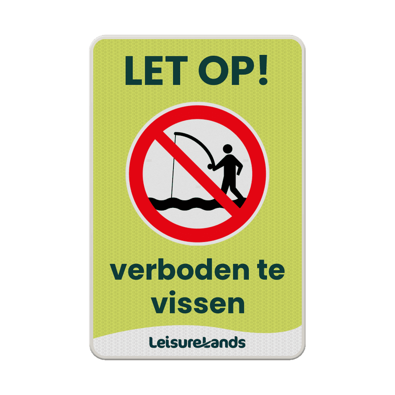 Bord DOR aluminium - vissen verboden Leisurelands - 2:3