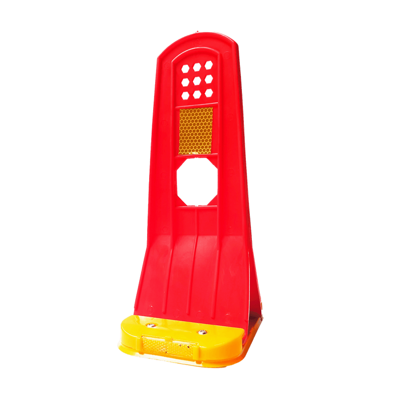 Guide-voie flexible en plastique orange/jaune avec réflecteurs - hauteur 290 mm