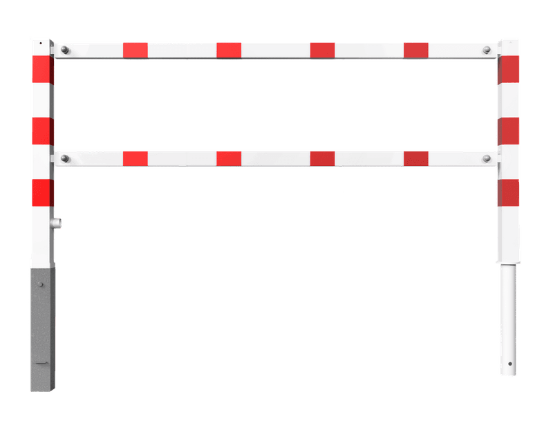 Fahrrad- und Fußgänger-Wegsperre, schwenkbar