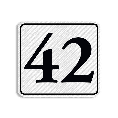 Autocollant numéro maison blanc/noir classique pour conteneur