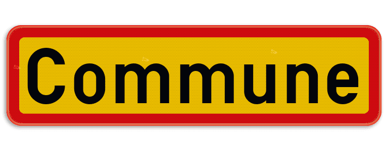 Panneau SB250 F43 - Limite communale
