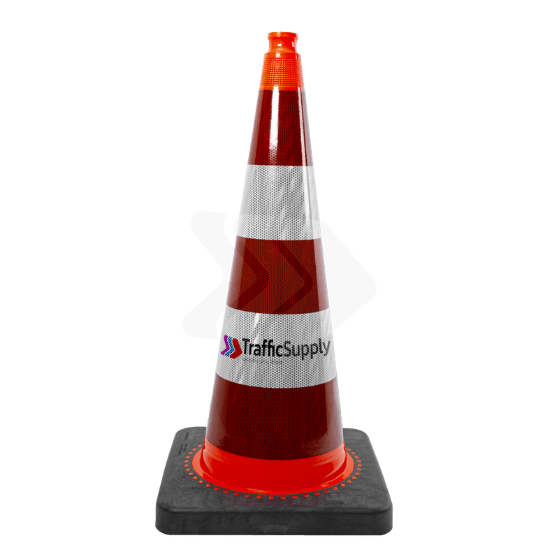 Cône de signalisation 75 cm réfléchissant avec votre logo - Cône de signalisation officiel Belge