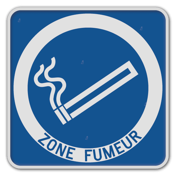 Panneau en aluminium pour zone fumeurs réfléchissant – plusieurs dimensions