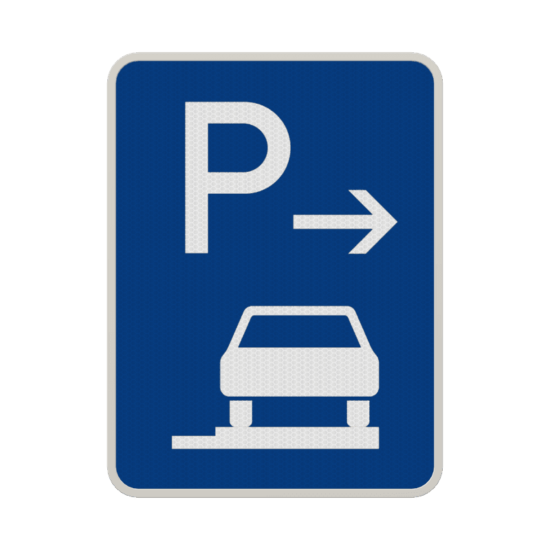 Verkehrszeichen 315-67 - Parken ganz auf Gehwegen (Ende)