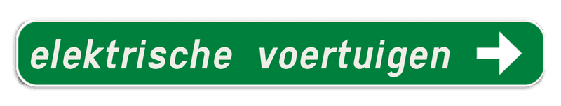 Groene wegwijzer elektrische opladen