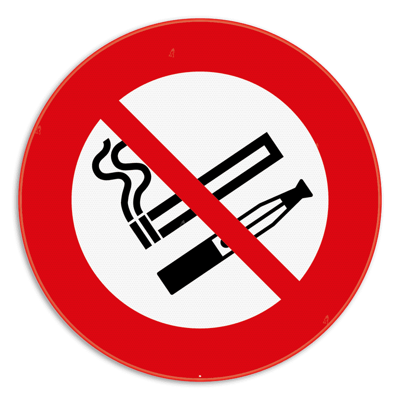 Verkeersbord rook / vape verbod