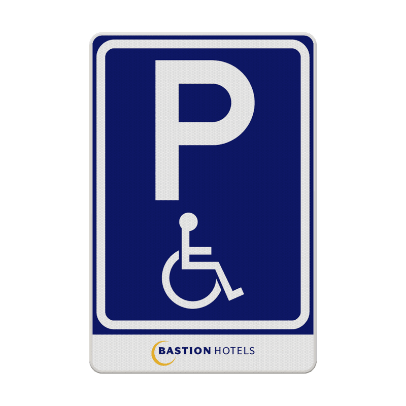 Verkeersbord RVV E06 in huisstijl - Mindervalide parkeerplaats