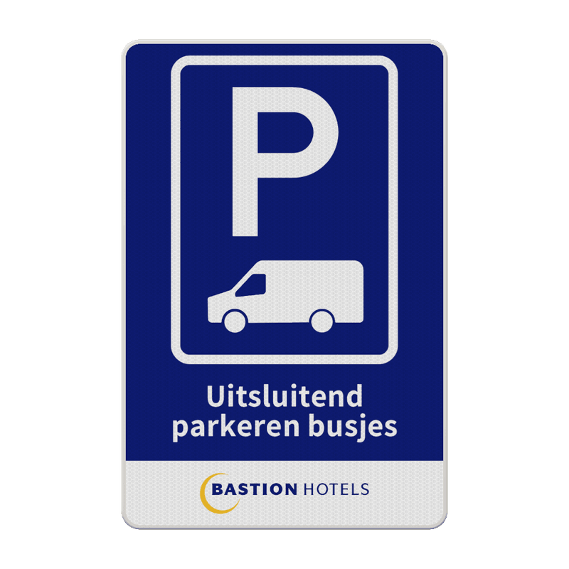 Parkeerbord bussen in huisstijl - reflecterend