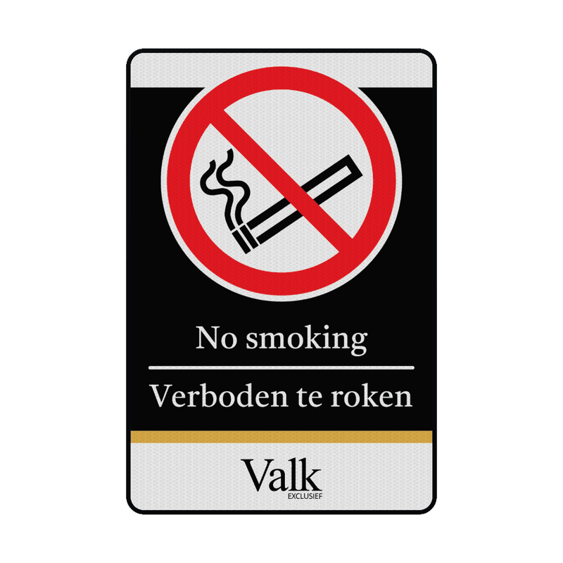 Verkeersbord rookverbod in huisstijl - reflecterend