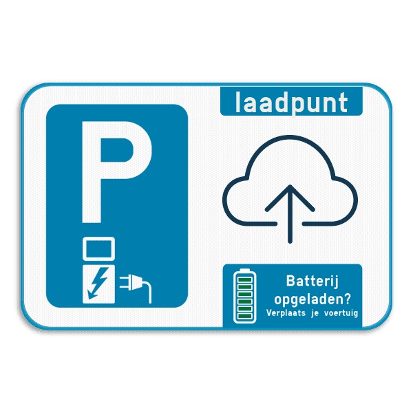 Parkeerbord - Elektrisch opladen - eigen logo