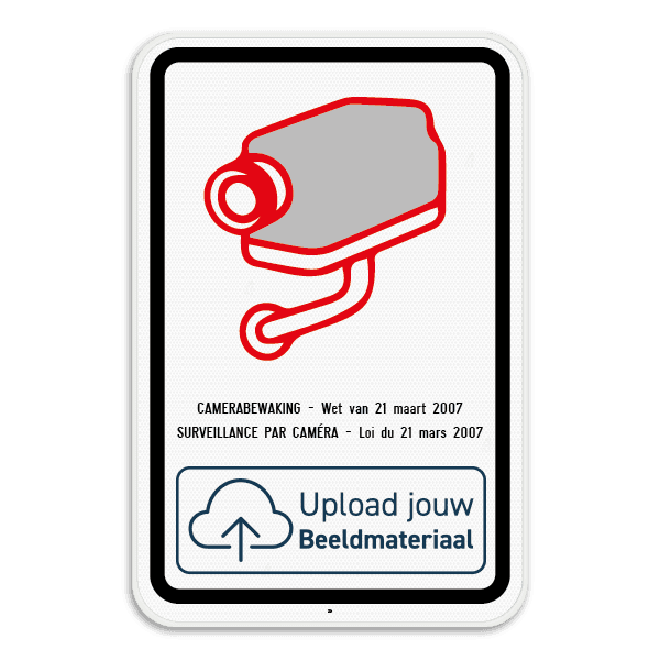 Camerabord België - wet van 21 maart 2007 - met logo - 2-talig