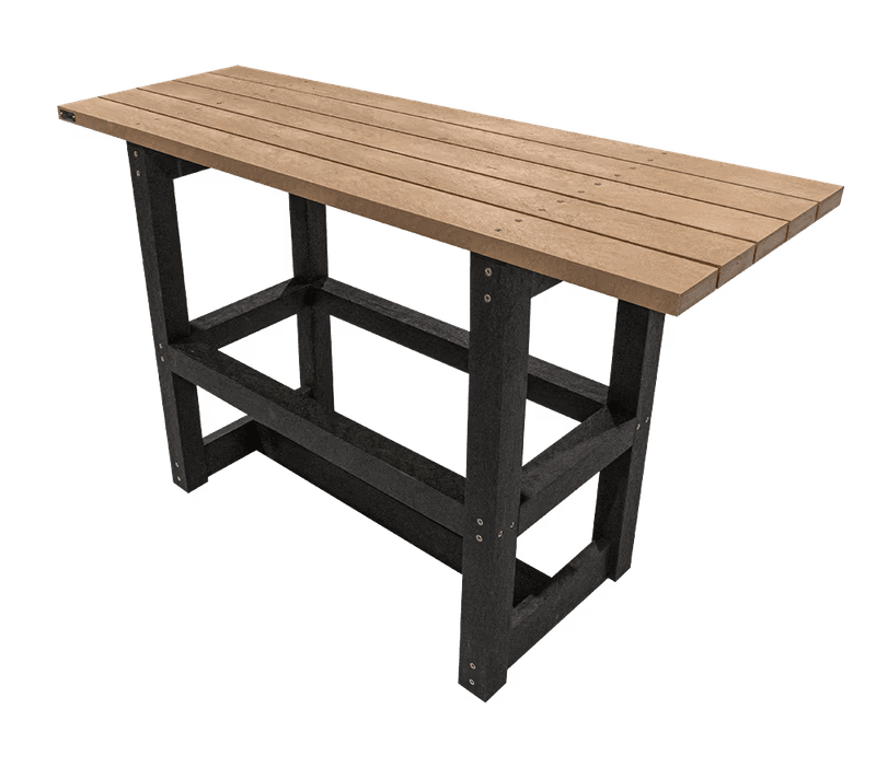 Buitentafel verhoogd gerecycled kunststof - type London - Bicolor