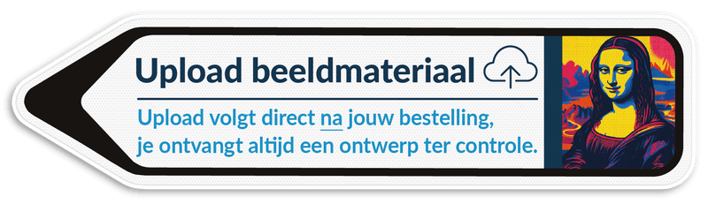 Informatiebord pijl reflecterend met je eigen opdruk