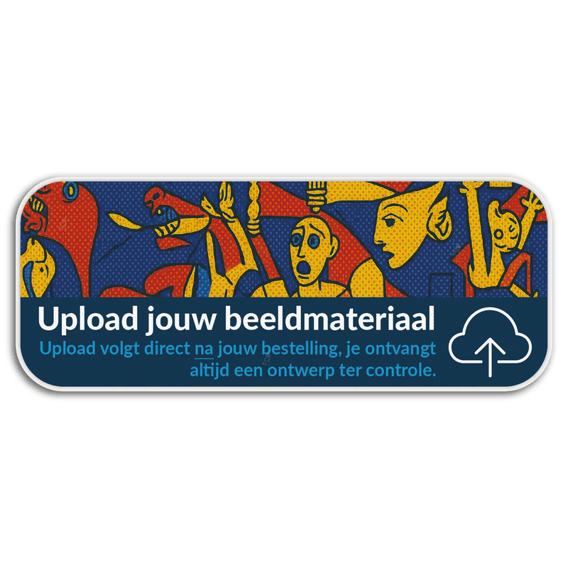 Informatiebord 500x200mm reflecterend met je eigen opdruk