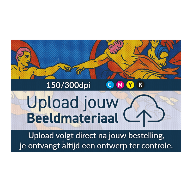 Informatiebord vlak - staand of liggend reflecterend met je eigen opdruk - A formaten