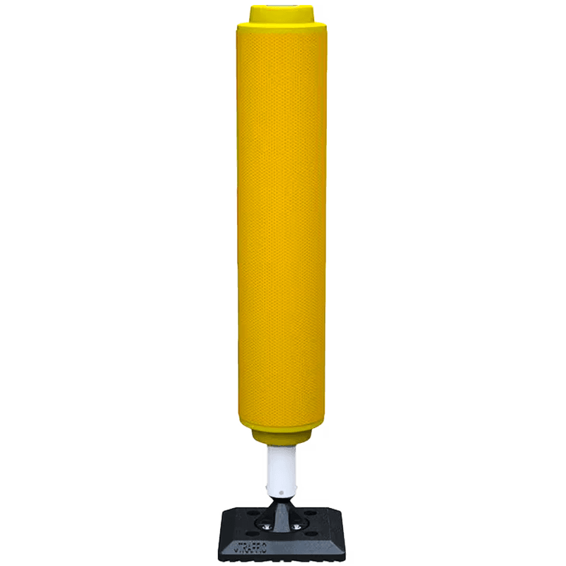 Verkeerszuil BB22 geel Ø160mm - Veerpaal kunststof flexibel - reflecterend