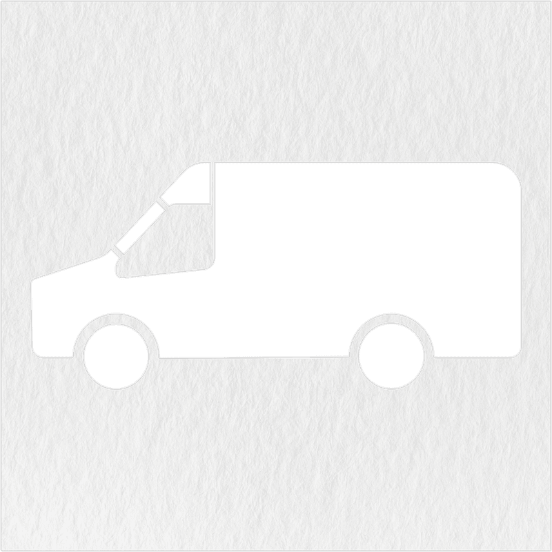 Wegmarkering spuitmal PVC (5mm) - Sjabloon bestelwagen