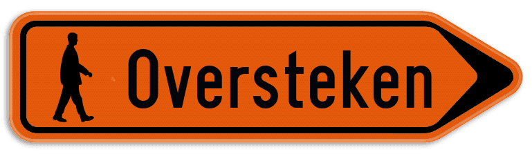 Verkeersbord SB250 F41 - Tekst + pictogram Rechts