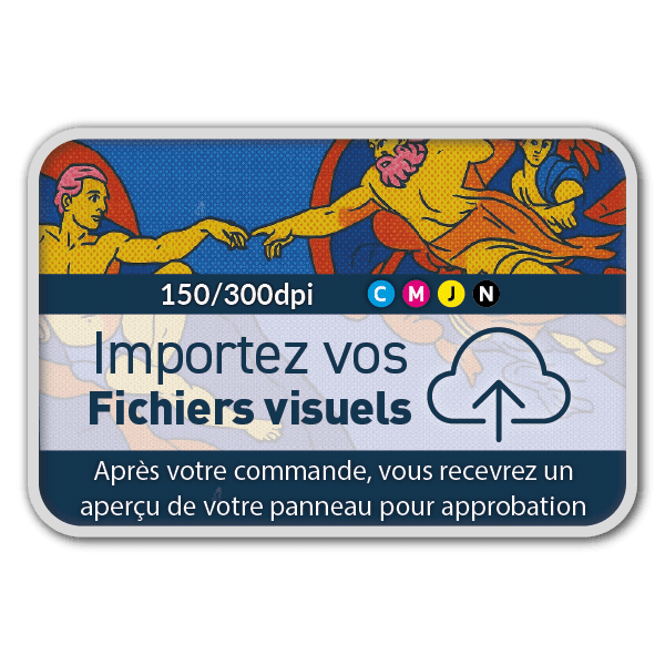 Panneau d'information 3:2 réfléchissant -  impression personnalisée (fichier client requis)