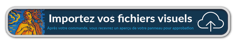 Panneau d'information 1200x150mm réfléchissant - mpression personnalisée (fichier client requis)