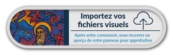 Panneau d'information 4:1 réfléchissant - impression personnalisée (fichier client requis)