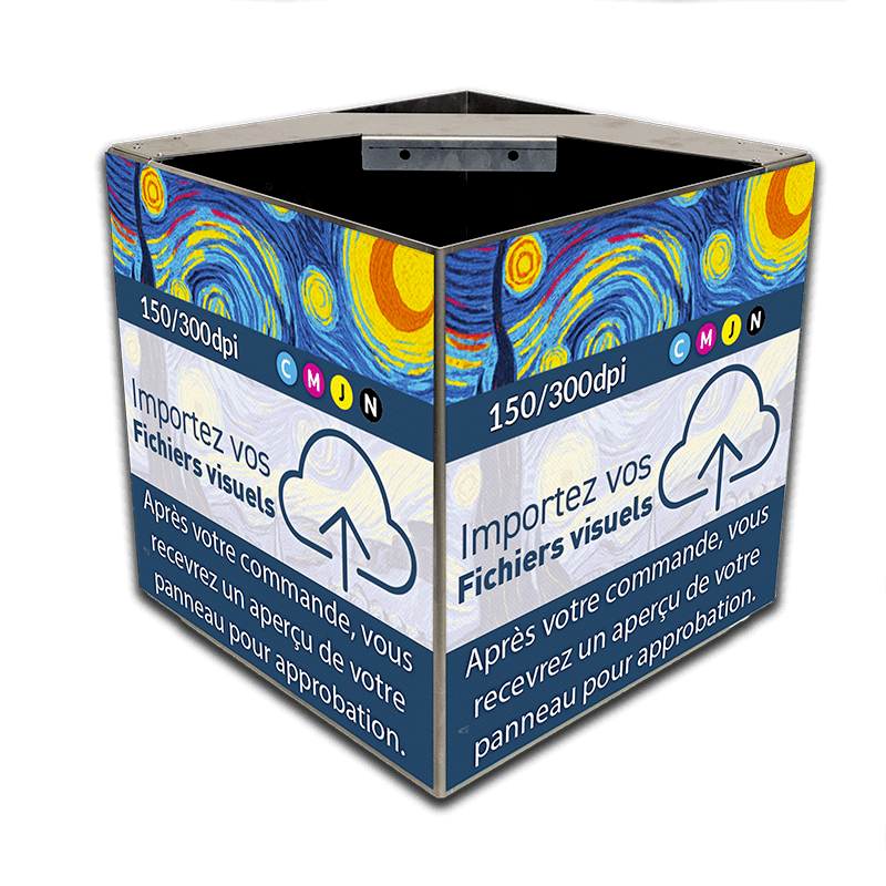 Panneau en aluminium personnalisé cubique 4D – impression sur mesure