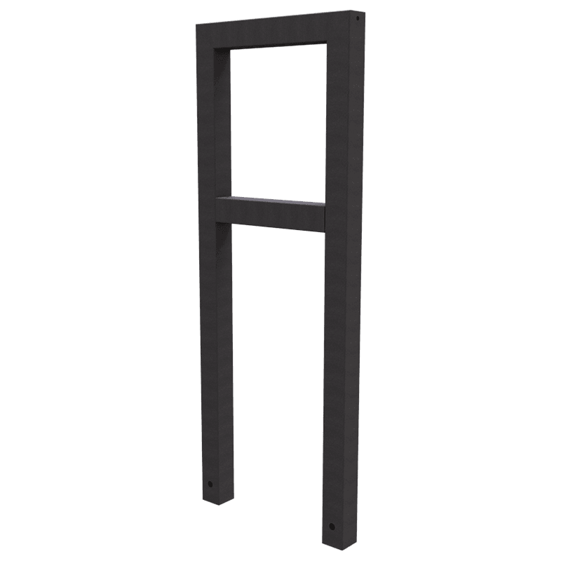 Arceau à vélos carré en acier anthracite - 450 × 1200 x 60 mm