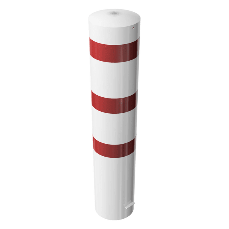 Rampaal staal Ø273 - 1500/2000mm – Grondmontage, verzinkt of wit/rood