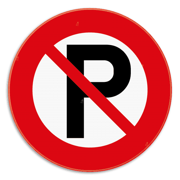 Vloersticker - Verboden te parkeren