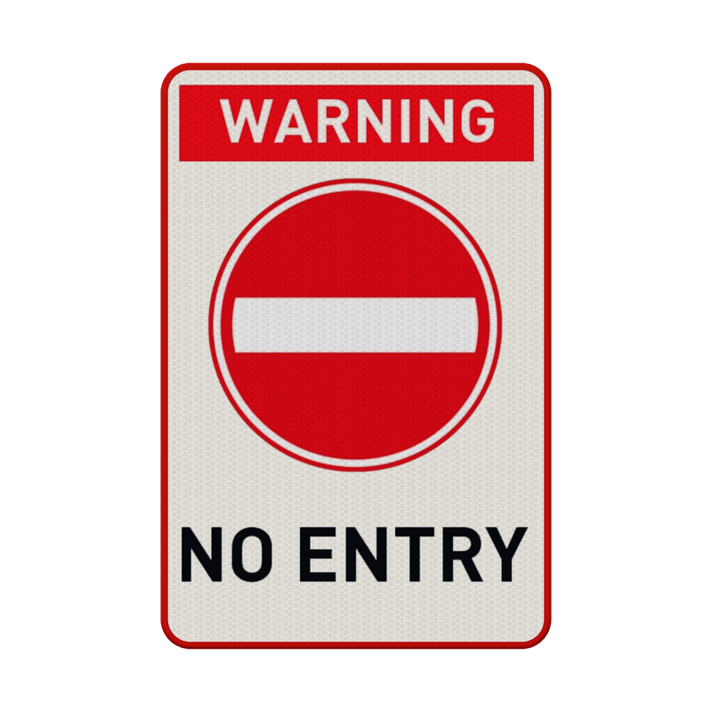 Verkeersbord geen toegang (no entry sign) - reflecterend