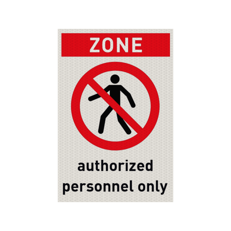 Veiligheidspictogram authorized personnel only - reflecterend