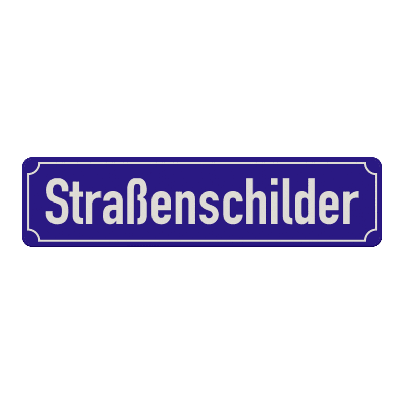 Straßennamenschild 800x200mm - 1 Zeile