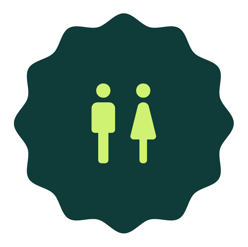 Sticker Toiletdeur 300x300mm (contour) - Leisurelands