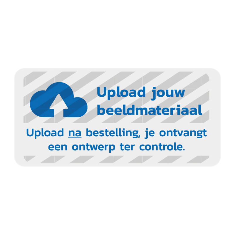Sticker transparant - met eigen opdruk