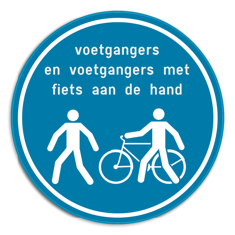 Verkeersbord SB250 voetgangers voetgangers met fiets