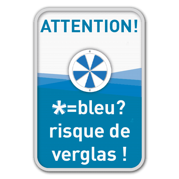 Panneau ALERTE VERGLAS