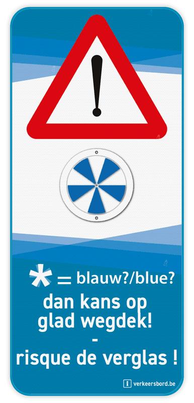 ICE ALERT Informatiebord 400x900mm - waarschuwing voor ijzel & gladheid