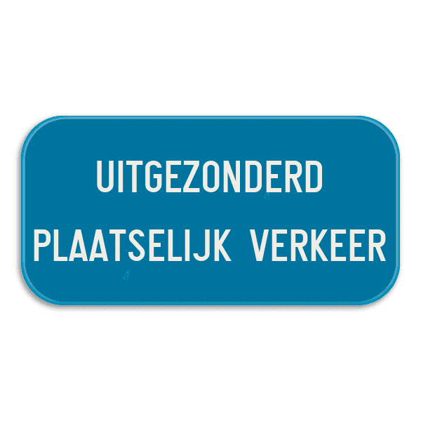 Verkeersbord SB250 G type IV onderbord - Beperking of verbod - 400x200mm