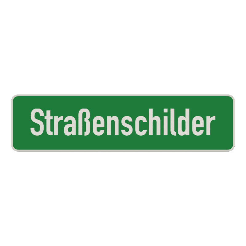 Straßennamenschild 1000x200mm - 1 Zeile ohne Rand