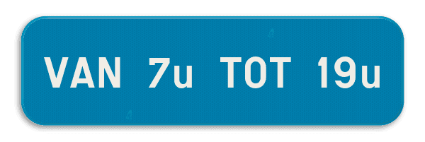 Verkeersbord SB250 G type V onderbord - Aanvulling op de verkeersborden stilstaan en parkeren - 1 regel - 700x200mm