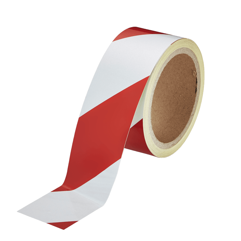 Ruban réfléchissant blanc/rouge - Rouleau de 45m x 50mm