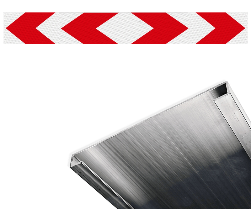 Schrikhekplank BB17 C-profiel pijlmotief - reflecterend