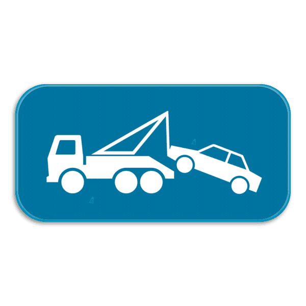 Parkeerbord - Wegsleepregeling van kracht
